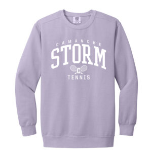 Storm Tennis Unisex Comfort Colors Garment-Dyed Fleece Crew-Orchid