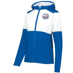 Storm Tennis Holloway Ladies SERIESX full zip jacket with hood-Royal/White