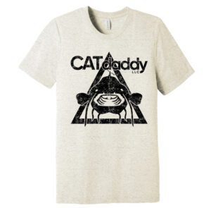 CATdaddy LLC Distressed Print Bella and Canvas Unisex Triblend Short Sleeve Tee-Oatmeal Triblend