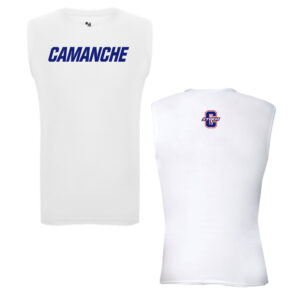 Camanche Track Field PG Pro-Compression Sleeveless Crew – White