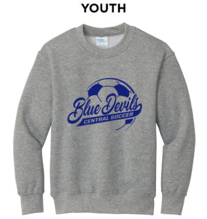 DC Soccer Youth Crewneck Sweatshirt-Athletic Heather