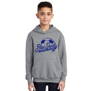 DC Soccer Youth Fleece Hooded Sweatshirt-Athletic Heather