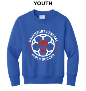 DC Soccer Youth Crewneck Sweatshirt-Royal