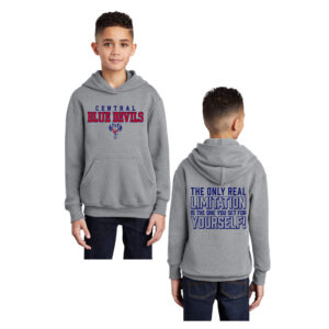 DC Track Field Youth Fleece Hooded Sweatshrit-Athletic Heather