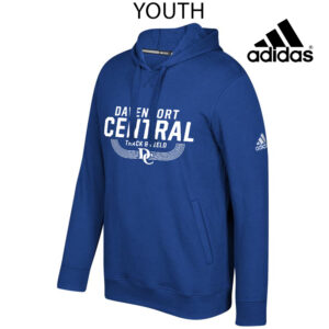 DC Track Field Adidas Youth Fleece Hooded Sweatshirt- Royal