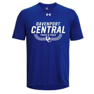 DC Track Field Under Armour Men Team Tech Short Sleeve Tee-Royal