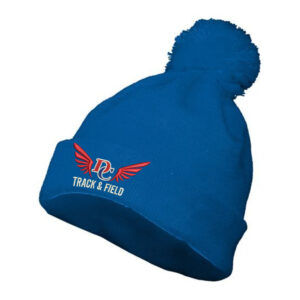 DC Track Field Augusta Sportswear Pom Beanie solid color stocking cap-Royal