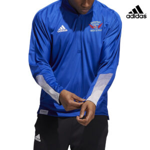 DC Track Field Adidas Sideline 21 Long Sleeve 1/4 zip knit performance top- ROYAL (M, XL, 2X)