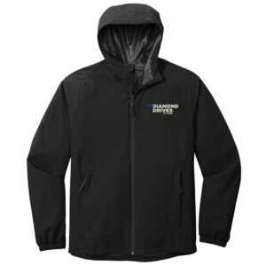 Diamond Drives Port Authority Men Essential Rain Jacket-Deep Black