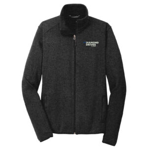 Diamond Drives Port Authority Sweater Fleece Jacket Men-Black Heather