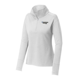 Diamond Drives Sport-Tek Ladies Sport-Wick Flex Fleece 1/4-Zip-White