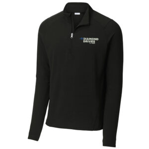 Diamond Drives Sport-Tek Men Sport-Wick Flex Fleece 1/4-Zip-Black