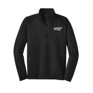 Diamond Drives Men Sport-Tek TALL Sport-Wick Stretch 1/2-Zip Pullover-Black