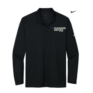 Diamond Drives Nike Dri-FIT Micro Pique 2.0 Long Sleeve Polo-Black