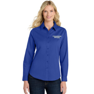 Diamond Drives Port Authority Ladies Long Sleeve Easy Care Shirt-Royal