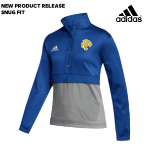 DN Soccer Adidas Women’s Team Issue color block 1/4 snap pullover – Royal/Grey