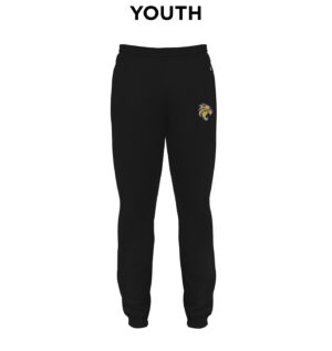 DN Soccer Badger tech fleece YOUTH jogger pant w/rib cuff bottom (sweatpant)-Black