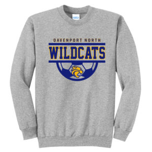 DN Soccer Unisex Basic Crewneck Sweatshirt-Athletic Heather