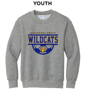 DN Soccer Youth Crewneck Sweatshirt-Athletic Heather