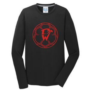 DW Soccer Men Long Sleeve Essential Blended Performance Tee-Black