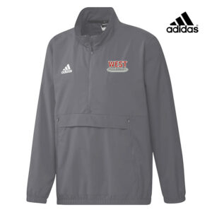 DW Track Field Adidas Stadium 1/4 zip woven pullover – Team Grey Four