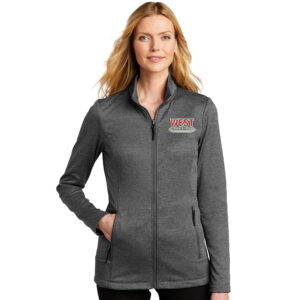 DW Track Field Port Authority Ladies Collective Striated Fleece Jacket-Steling Grey Heather