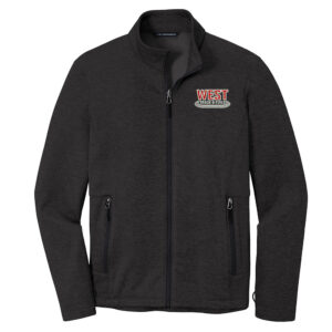 DW Track Field Port Authority Men Collective Striated Fleece Jacket-Deep Black Heather