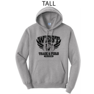 DW Track Field Tall Fleece Hooded Sweatshirt-Athletic heather