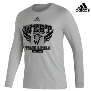 DW Track Field Adidas Badge of Sport (BOS) Pre Game Long Sleeve Tee – Heather Grey (L-3XL)