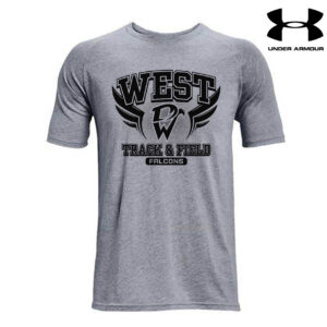 DW Track Field Men Under Armour Athletics soft cotton blend T-shirt-Steel Grey Heather