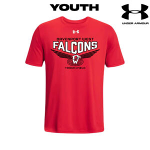 DW Track Field Under Armour short sleeve YOUTH Team Tech Tee-Red