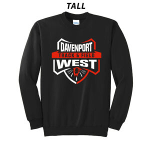 DW Track Field Tall Fleece Crewneck Sweatshirt-Black