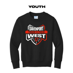 DW Track Field Youth Fleece Crewneck Sweatshirt-Black