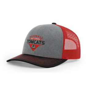 EA Baseball Richardson Pro Mesh Adjustable Trucker Cap Tri Color-Heather Grey/Red/Black