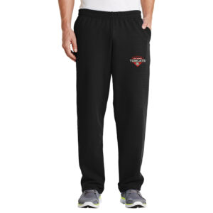 EA Baseball Men Classic Sweatpant Open Bottom with Pockets-Black