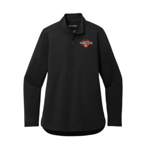 EA Baseball Port Authority Ladies C-FREE Double Knit 1/4-Zip-Deep Black