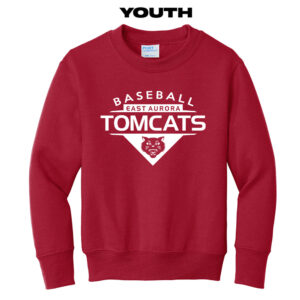 EA Baseball Youth Fleece Crewneck Sweatshirt-Red