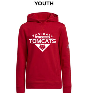 EA Baseball Adidas Youth Fleece Hooded Sweatshirt- Red