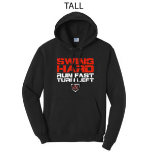 EA Baseball Tall Fleece Hooded Sweatshirt-Black