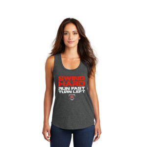 EA Baseball District Made Ladies Perfect Tri Racerback Tank-Black Frost