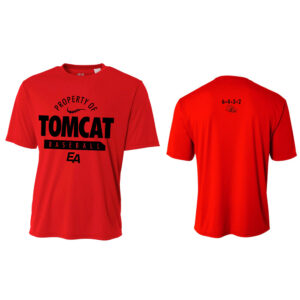 EA Baseball Adult Loose Fit Cooling Performance Tshirt-Scarlet