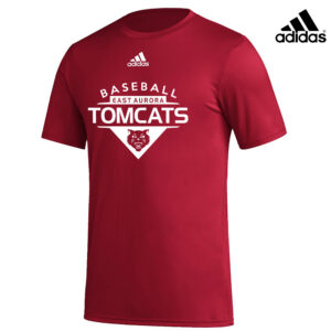 EA Baseball Men Adidas Badge of Sport (BOS) Pre Game Tee – Power Red