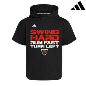 EA Baseball Adidas  Dugout NWV Short Sleeve Hoodie- BLACK