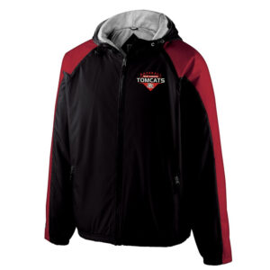 EA Baseball Holloway Homefield color block Hooded Jacket Men-Black/Scarlet