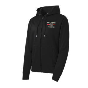 EA Track Field Men Sport-Tek Sport-Wick Fleece Full-Zip Hooded Jacket-Black