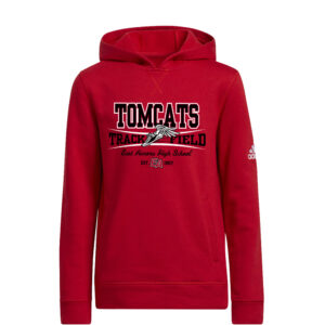 EA Track Field Adidas Youth Fleece Hooded Sweatshirt- Power Red