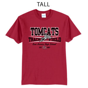 EA Track Field Tall Short Sleeve Tee-Red