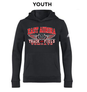 EA Track Field Adidas Youth Fleece Hooded Sweatshirt- Black