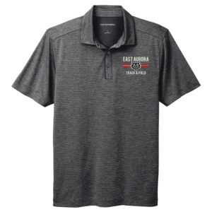 EA Track Field Port Authority Men Shadow Stripe Polo-Deep Black