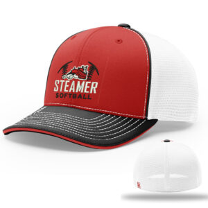 Steamer Softball Richardson SportMesh Flex Fit Cap Tri Color-Red/White/Black